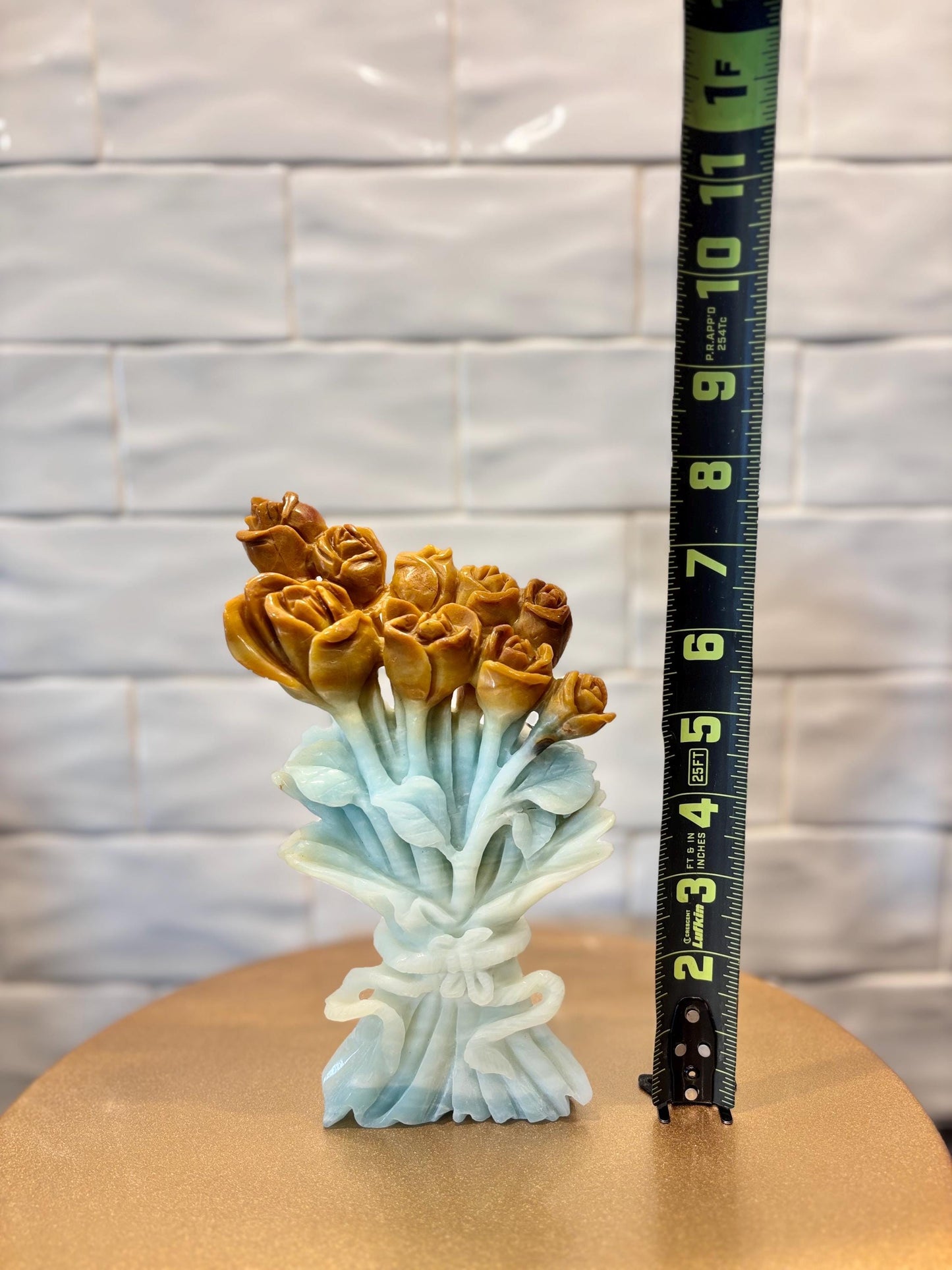 Amazonite Flower Carving